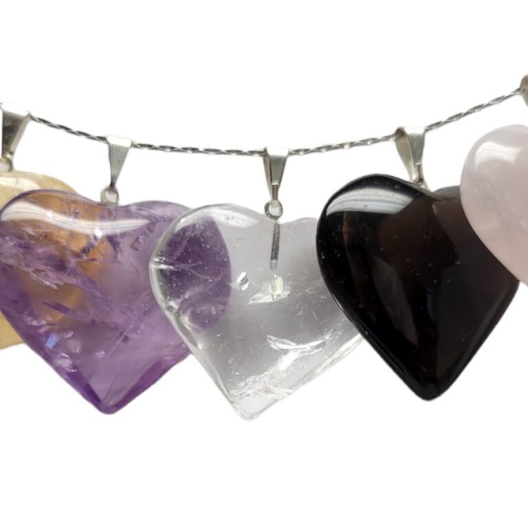 Silver Plated Crystal Heart Pendant