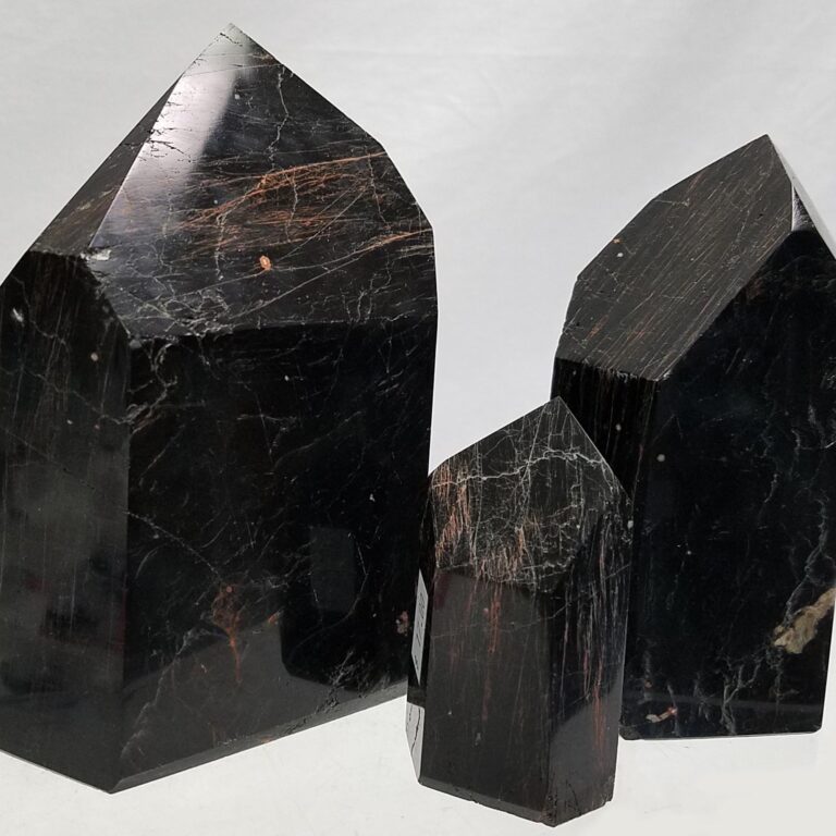 Polished Black Tourmaline Points