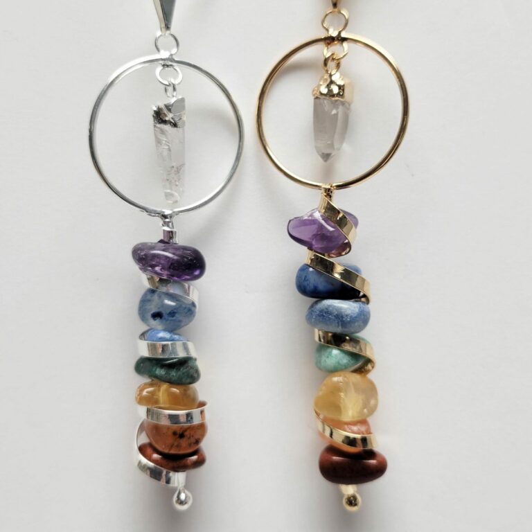 Plated Multi Stone Chakra Pendant