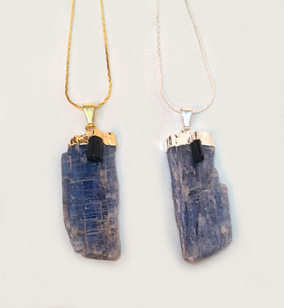 Plated Blue Kyanite w/Tourmaline