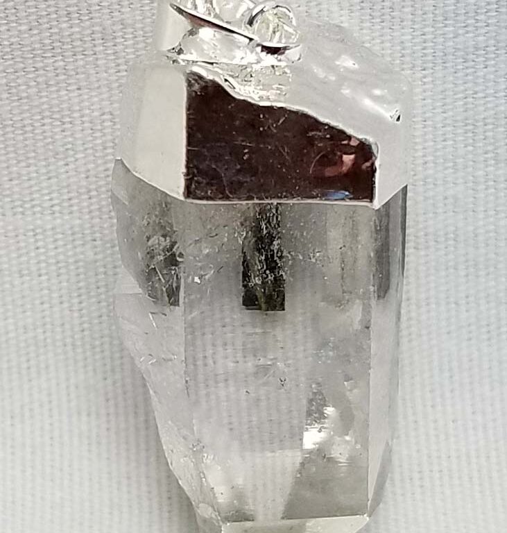 Plated Rough Quartz w/Black Tourmaline