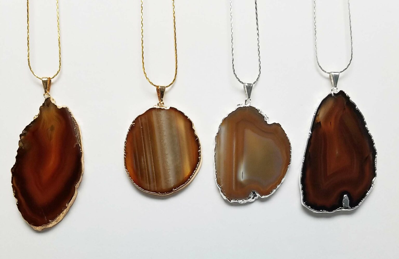 Plated Natural Agate Slice