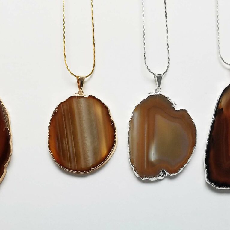 Plated Natural Agate Slice