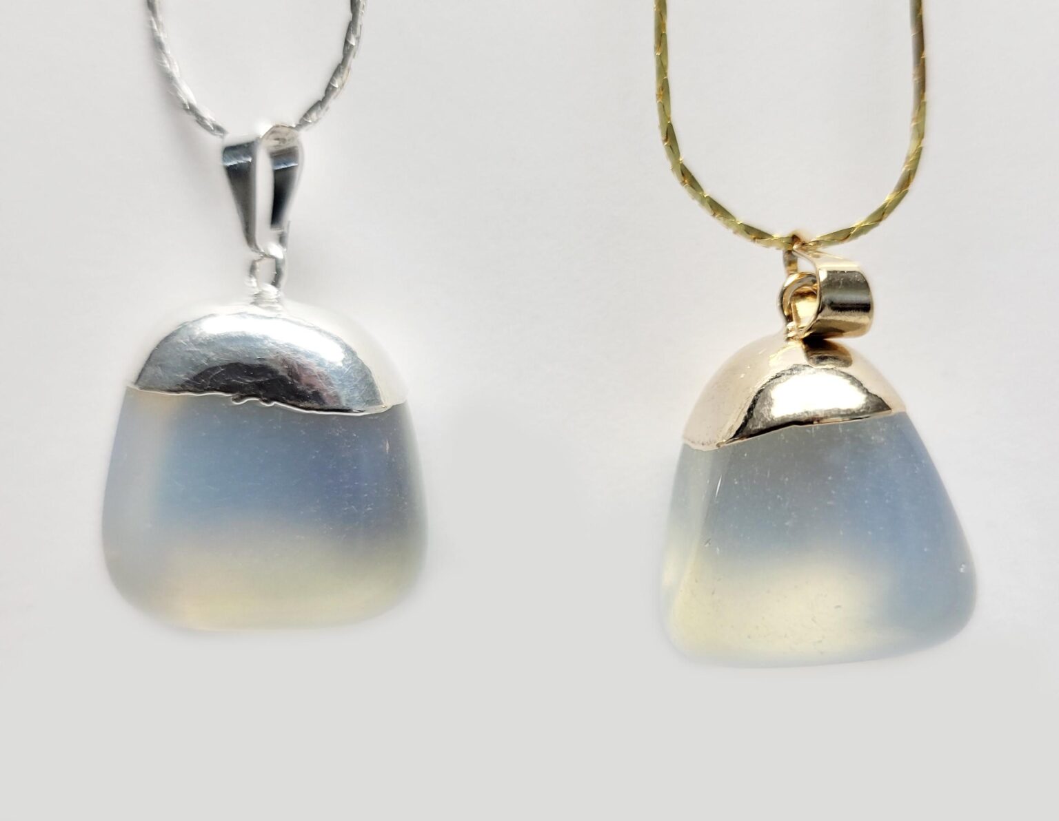 Gold or Silver Plated Opalite Pendant