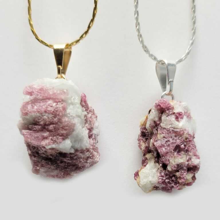 Plated Pink Tourmaline Pendant