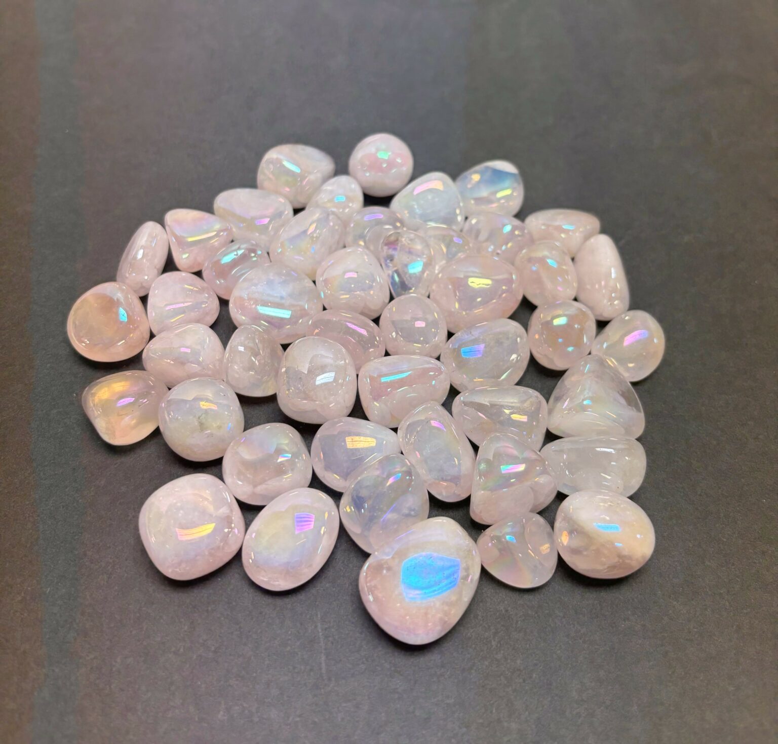 Angel Aura Rose Quartz Tumbled Stone