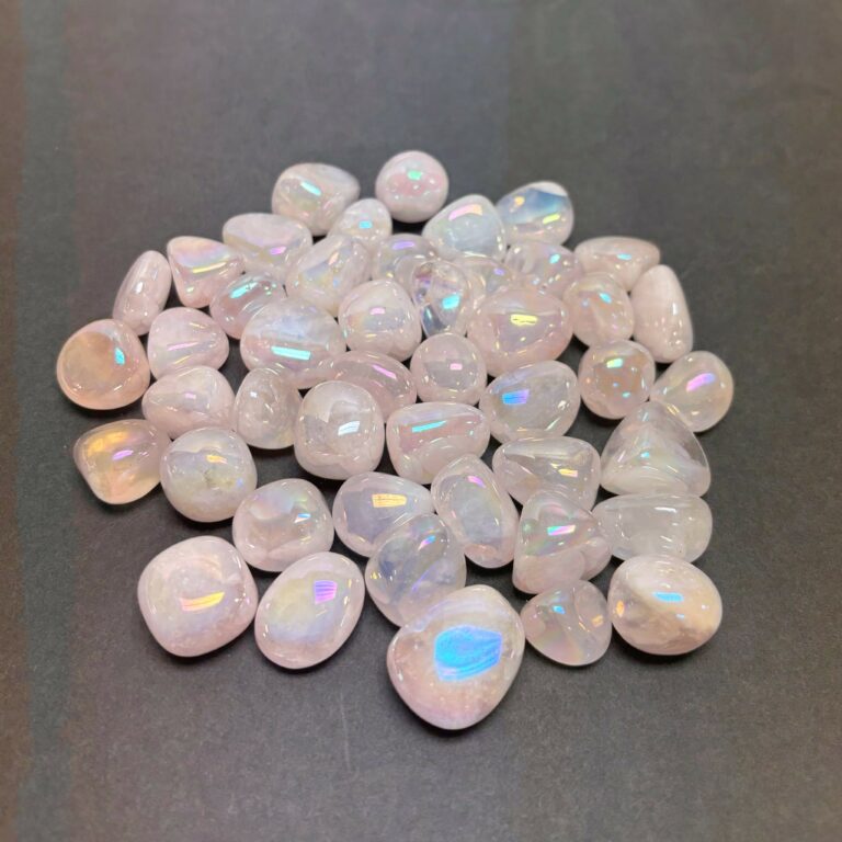 Angel Aura Rose Quartz Tumbled Stone