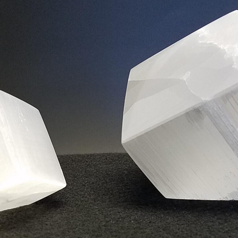 Selenite Tipped Cube