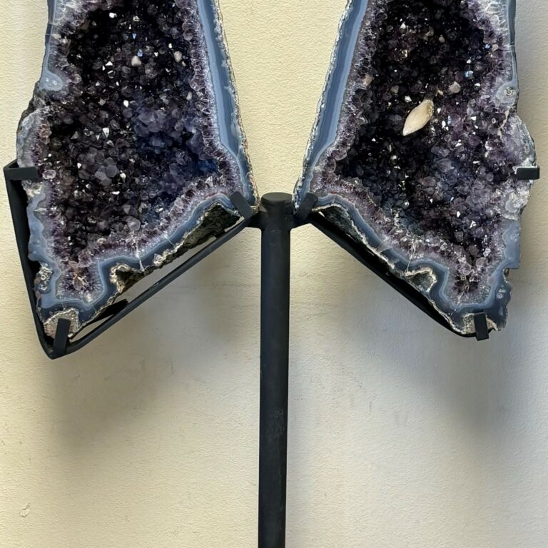 Amethyst Wings on Metal Stand