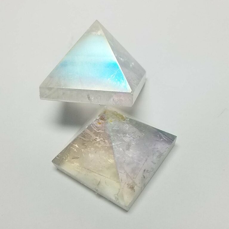 Polished Angel Aura Quartz Pyramid