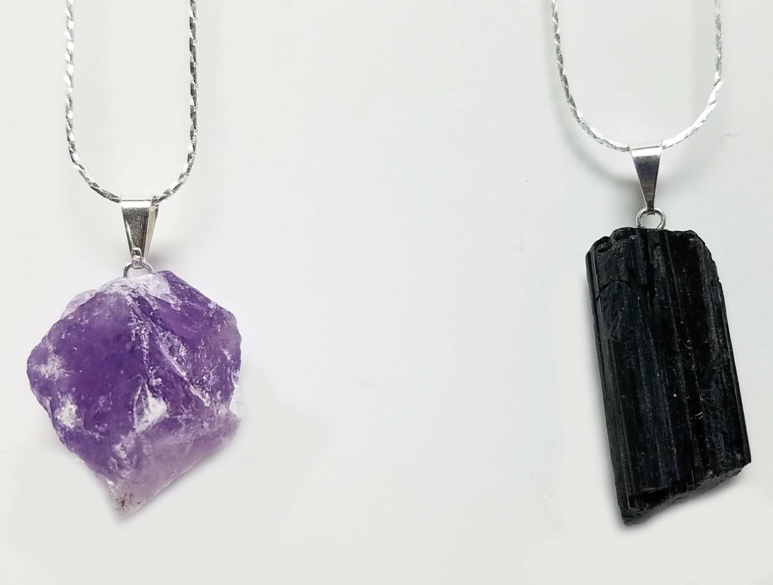 Silver Plated Rough Crystal Point Pendant