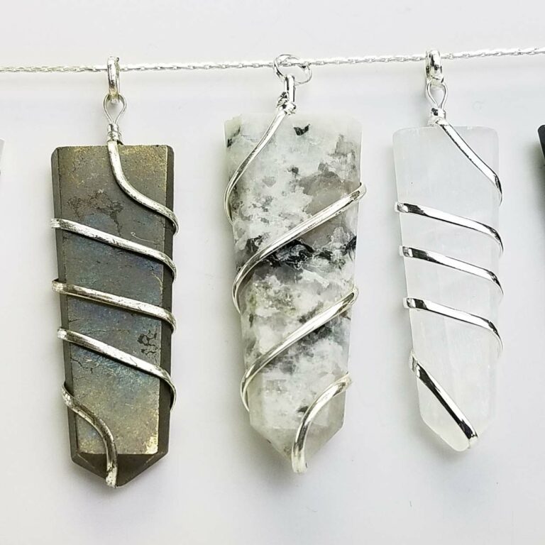 Silver Plated Wrapped Flat Pendant