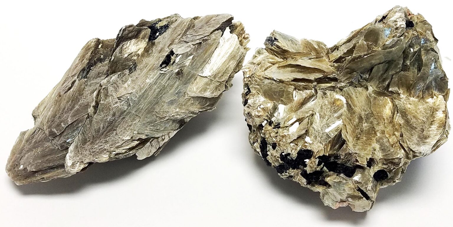 Green Mica with Black Tourmaline Chunks