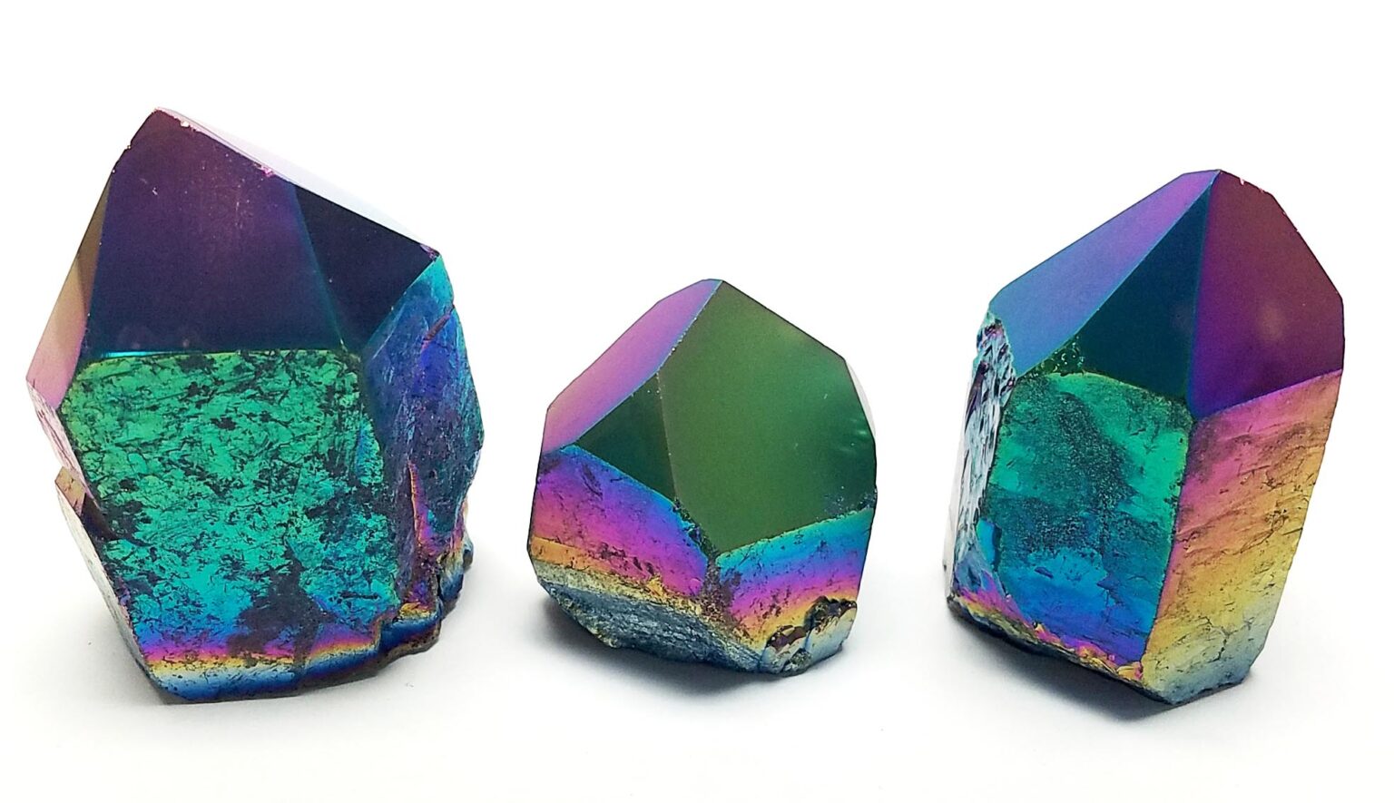 Aura Rainbow Quartz with Natural Sides
