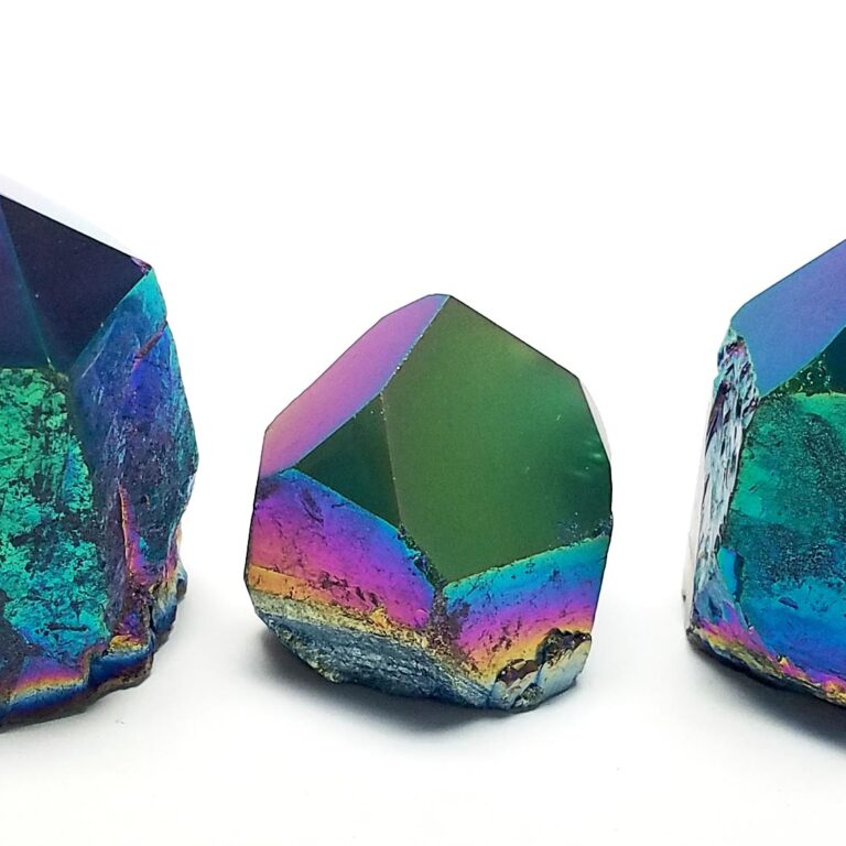 Aura Rainbow Quartz with Natural Sides