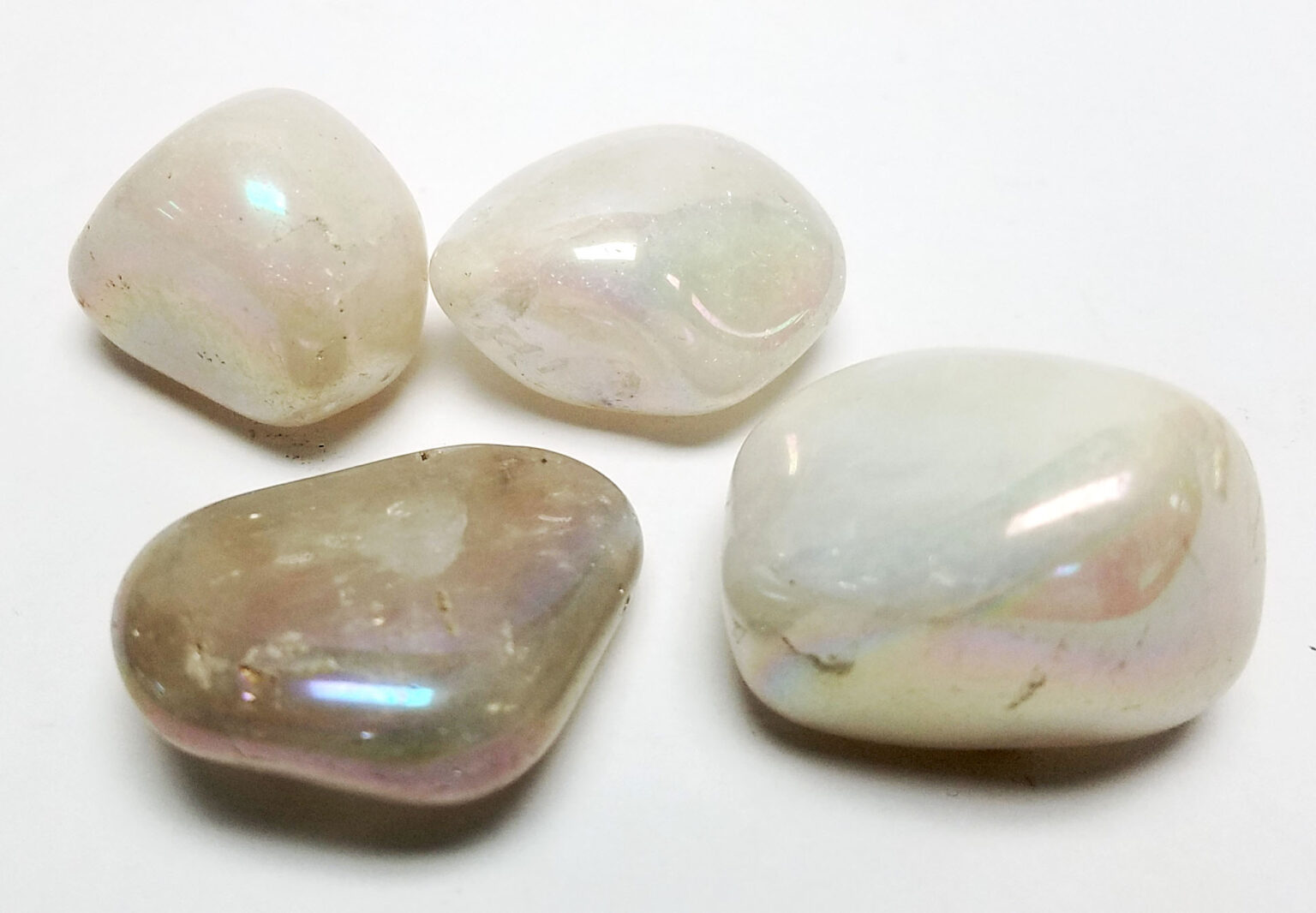 Polished Angel Aura Quartz Pebbles