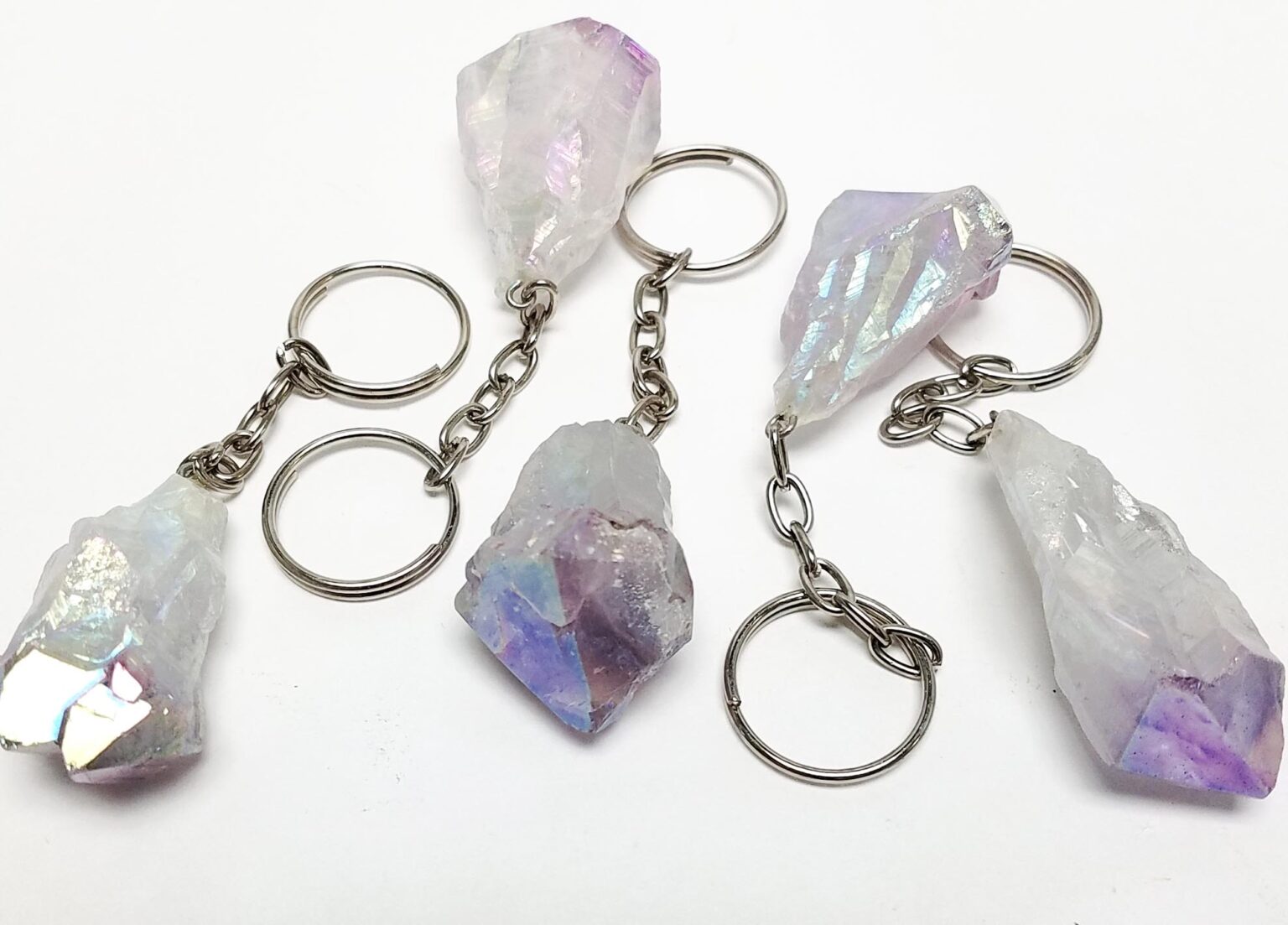 Angel Aura Amethyst Point Keychains