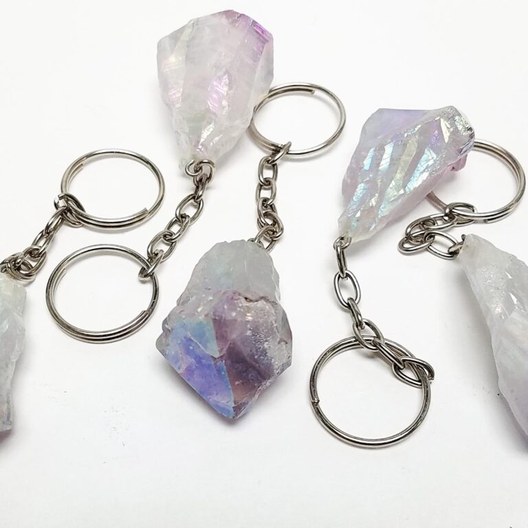 Angel Aura Amethyst Point Keychains