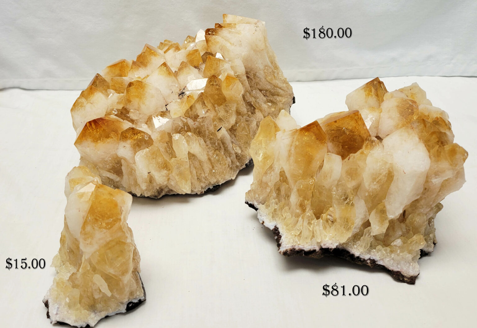 Citrine Cluster with Large Points