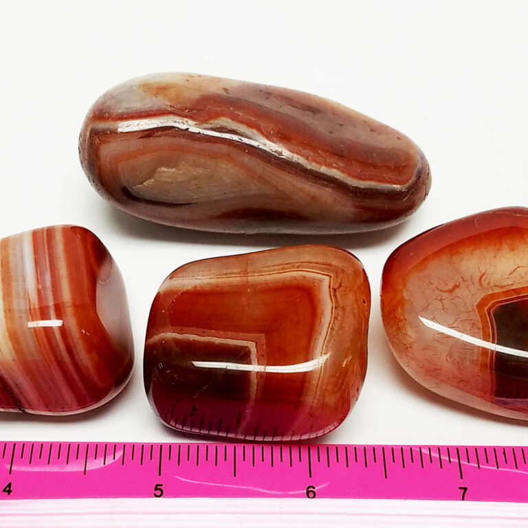 Polished Red Banded Agate Pebbles