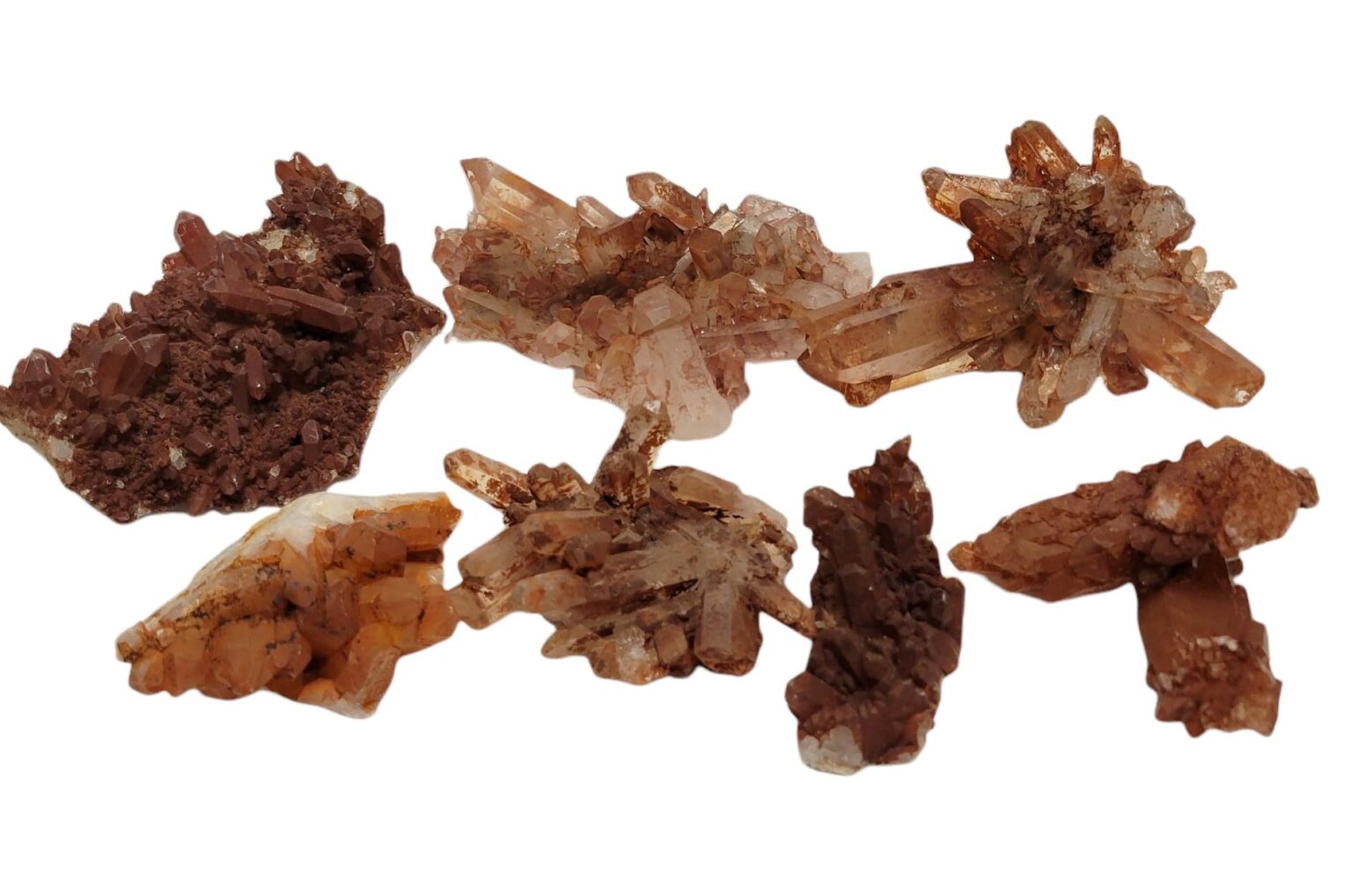 Red Tangerine Quartz Cluster