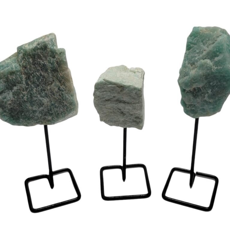 Amazonite on Metal Stand