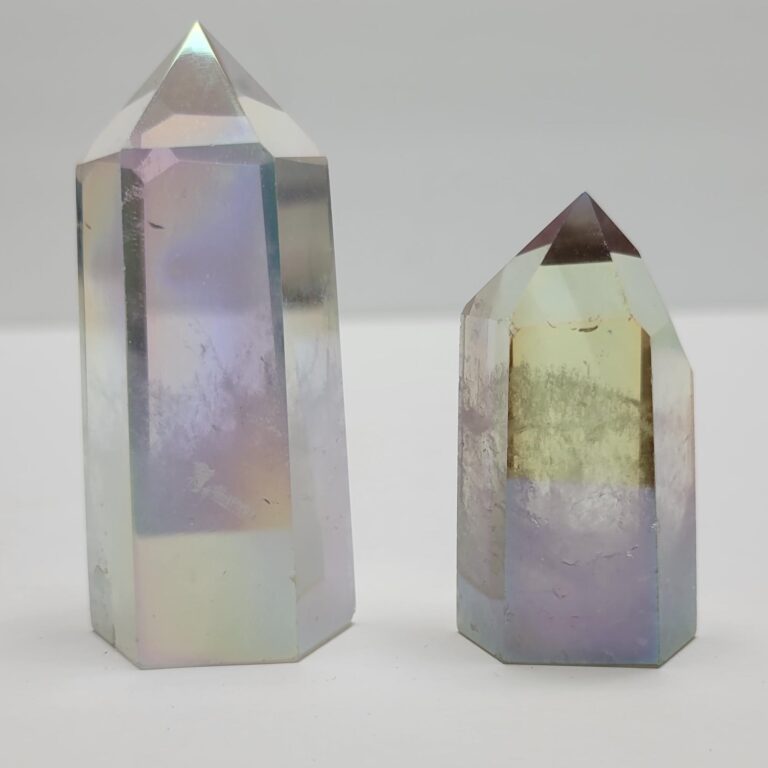Polished Angel Aura Quartz Points
