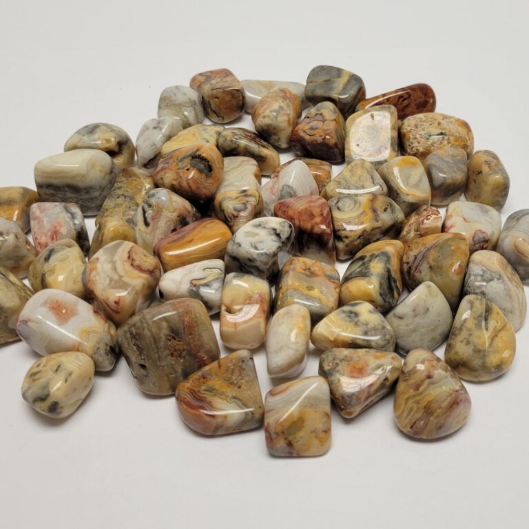 Yellow Crazy Lace Tumbled Stone