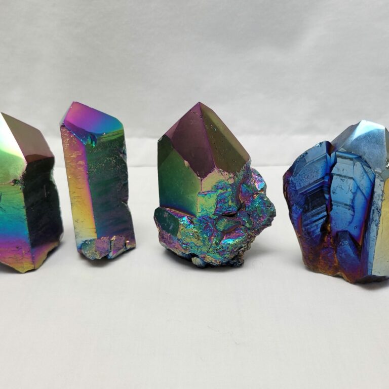 Semi Polished Aura Rainbow Quartz Point