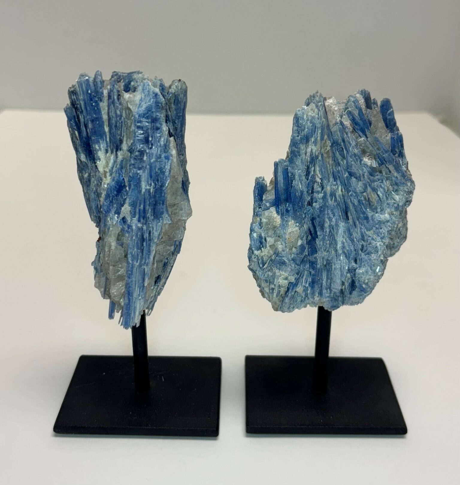 Blue Kyanite on Metal Stand