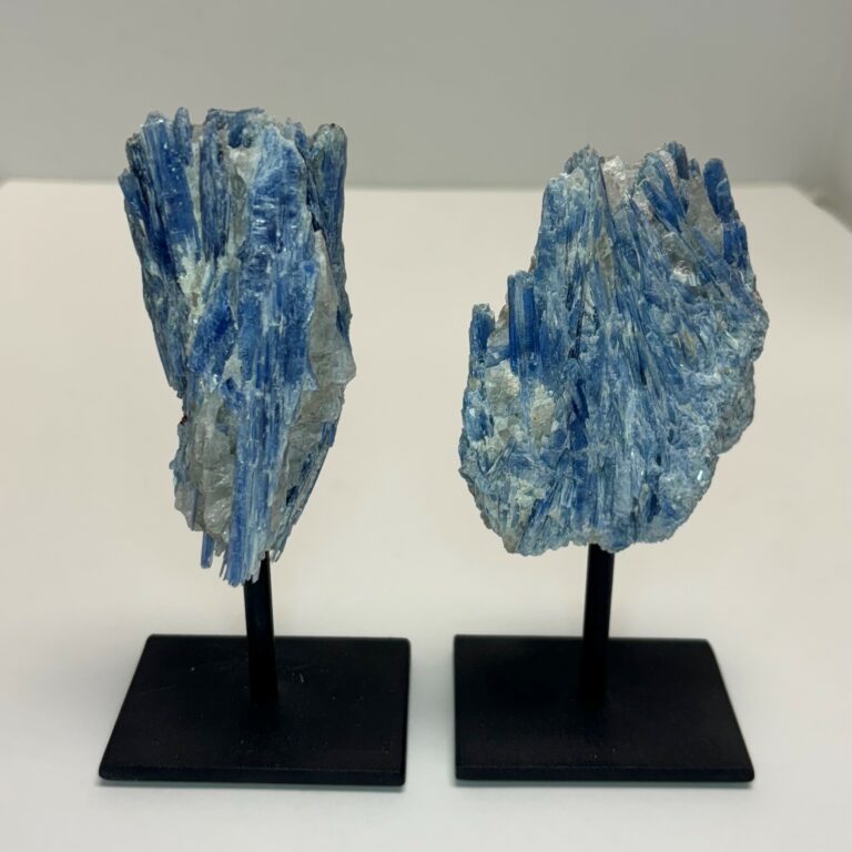 Blue Kyanite on Metal Stand