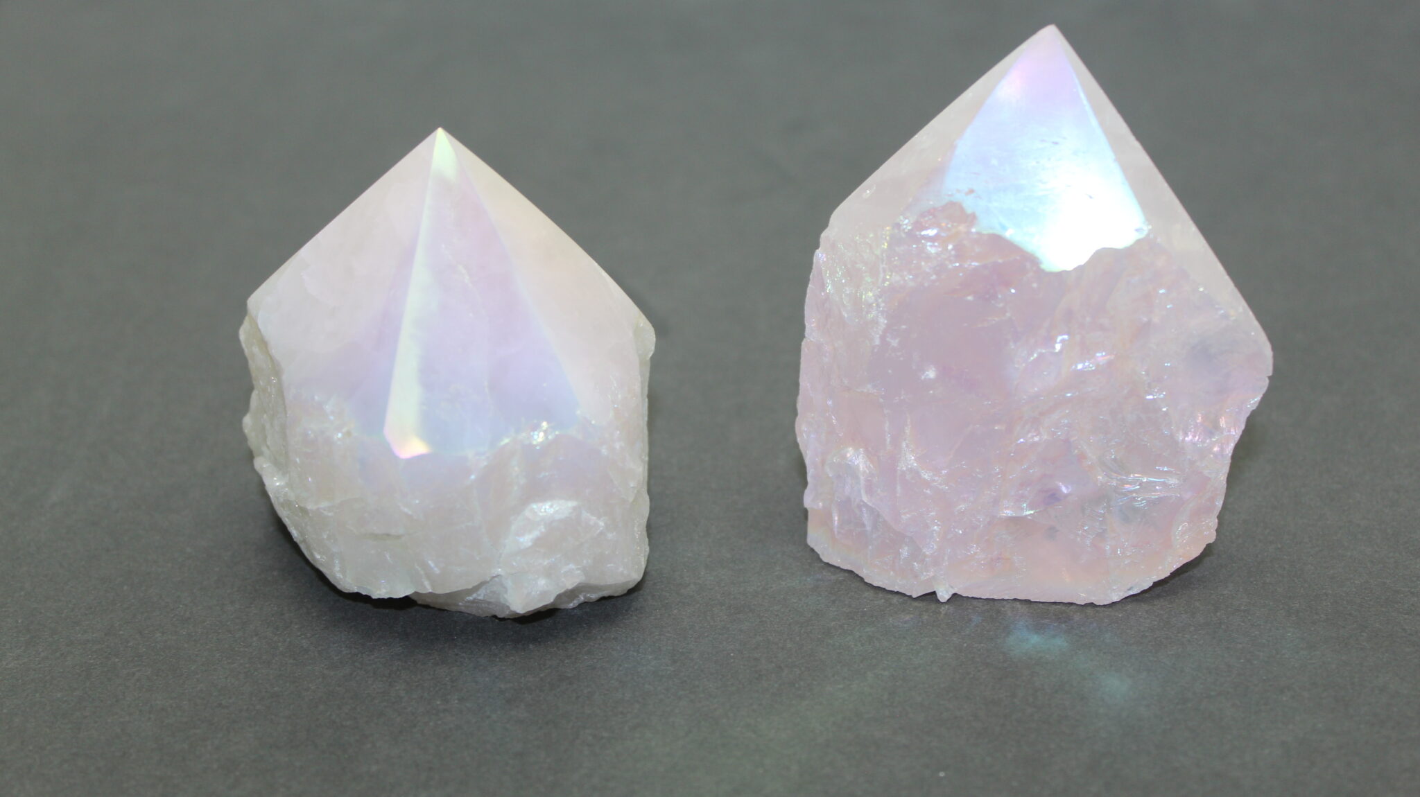 Angel Aura Rose Quartz with Natural Sides Pikes Peak Rock Shop