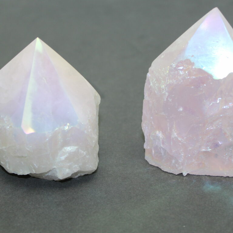 Angel Aura Rose Quartz with Natural Sides