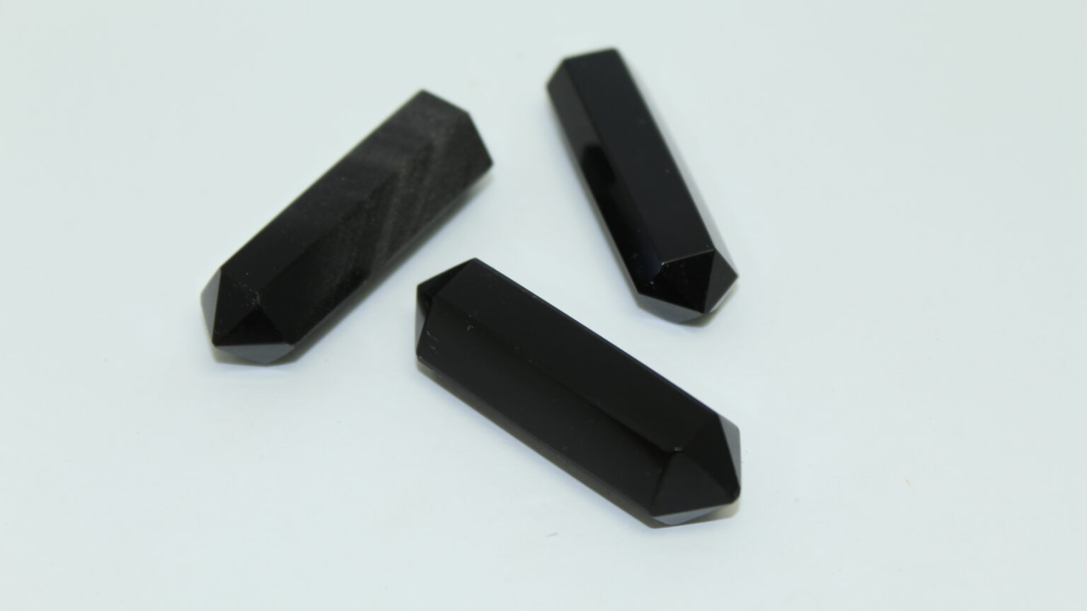 Polished Black Obsidian Double Terminated Point
