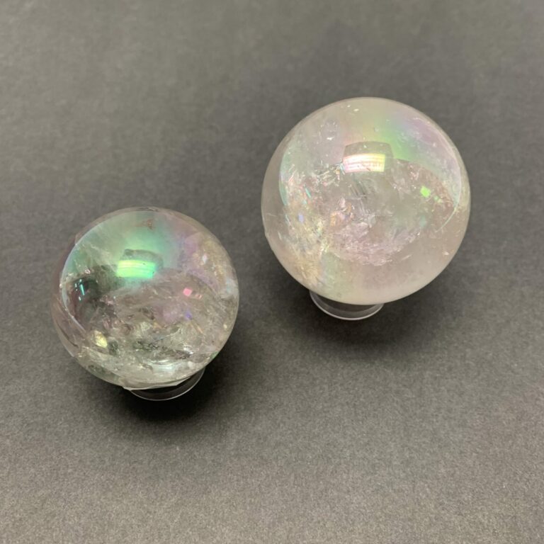Polished Angel Aura Quartz Sphere