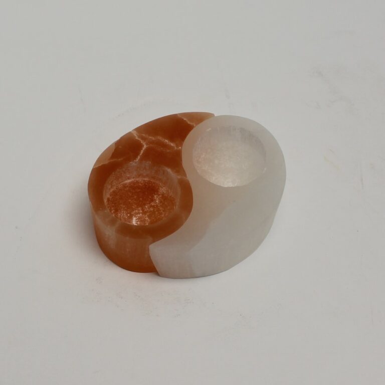 Selenite Yin-Yang Candleholder
