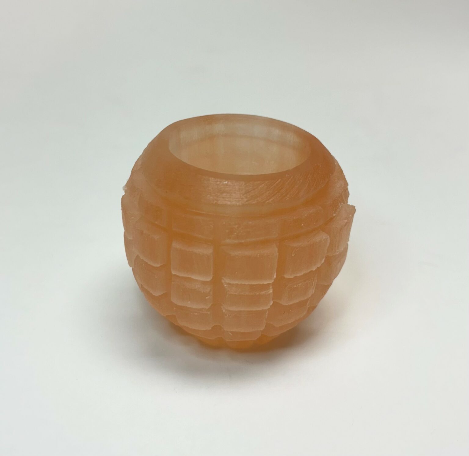 Orange Selenite Pineapple Candleholder
