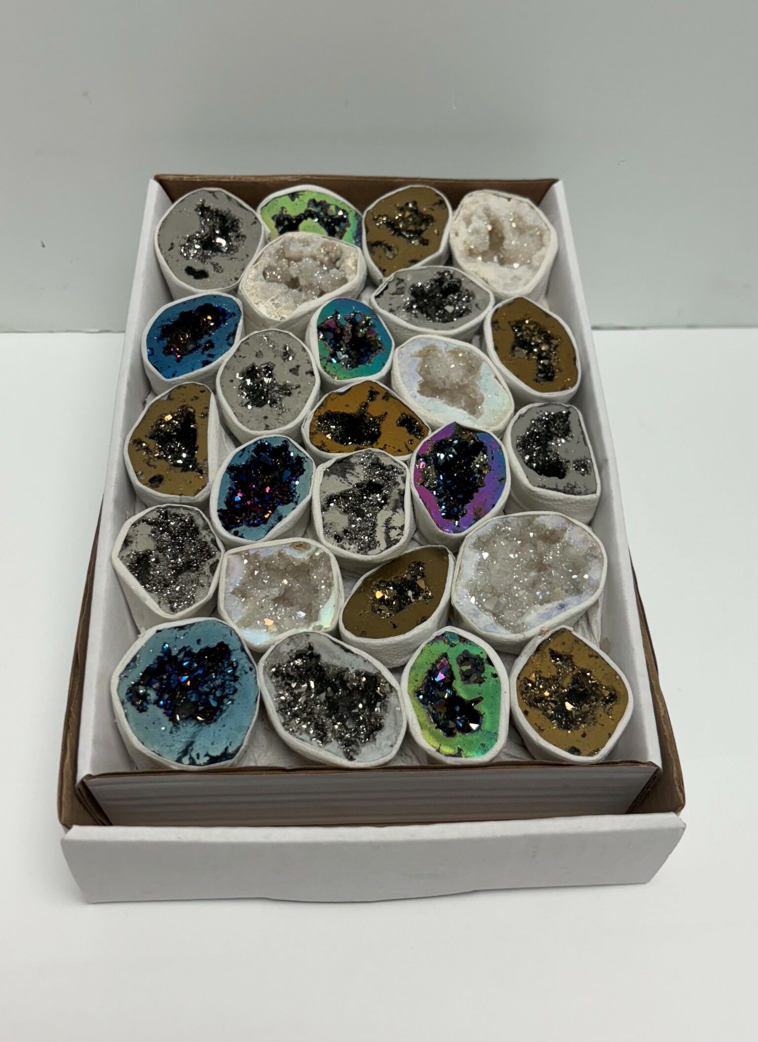 Rainbow Moroccan Geode Aura Box