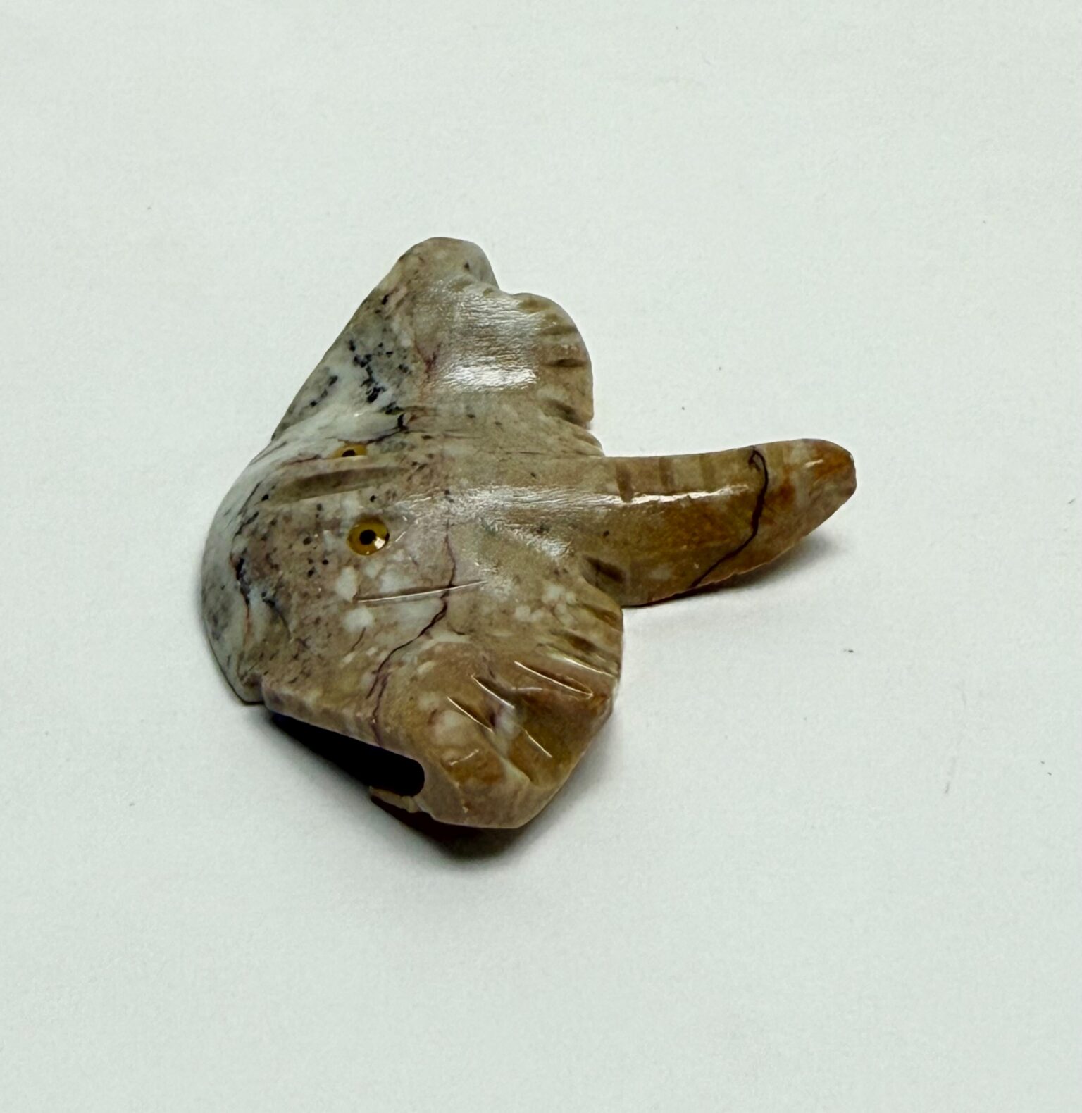 Carved Soapstone Sting Ray (10pcs. per pkg.)