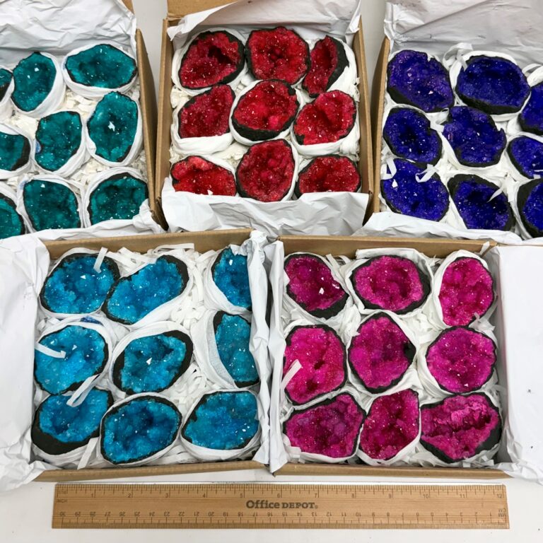 Dyed Moroccan Geode Halve Box