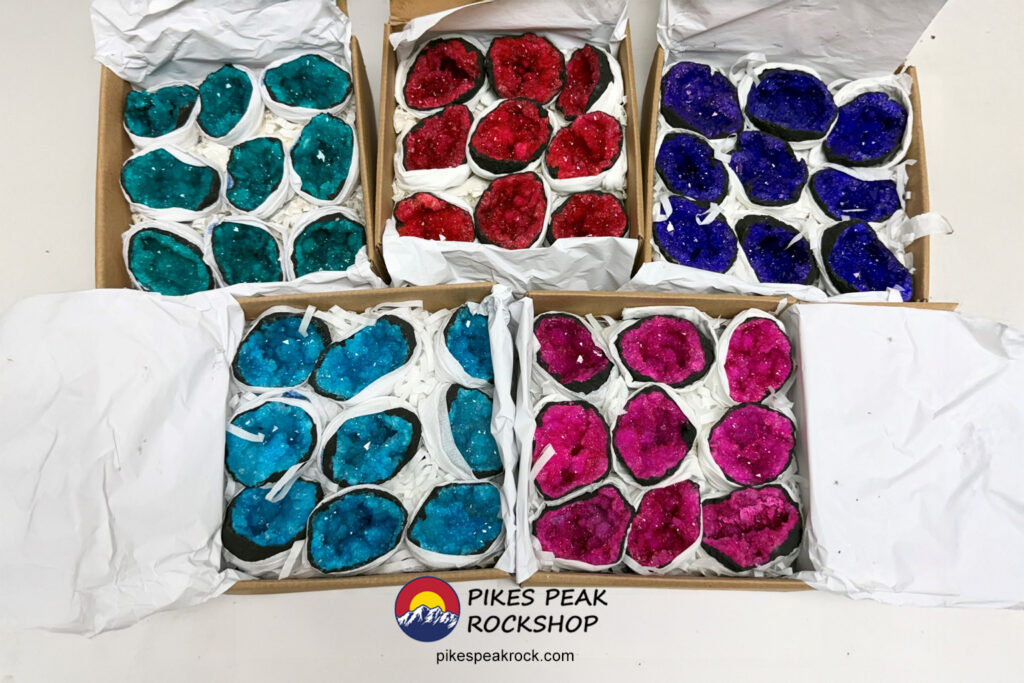 Dyed Moroccan Geode Halve Boxes